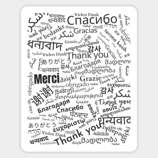 Thank you in all languages Sticker